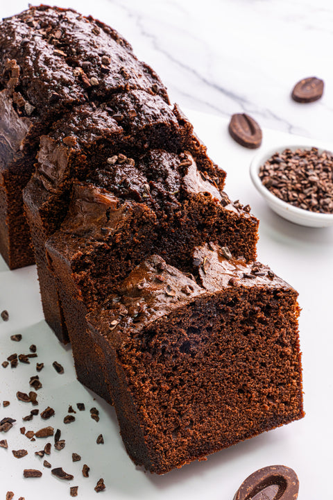 Image of a slice of Chocolate Travel Cake, showcasing its rich chocolate layers and tempting presentation.