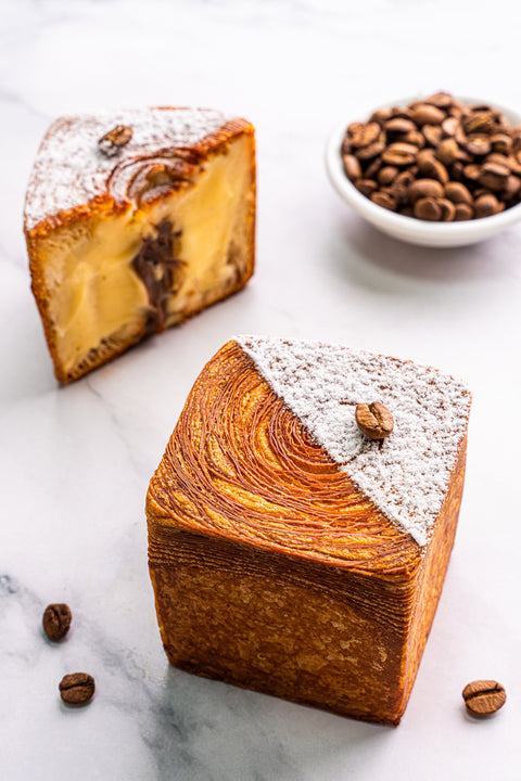 Image of Vanilla Coffee Cubes from Laura's Home Bakery, showcasing their convenient cube shape and rich infusion of vanilla flavor.