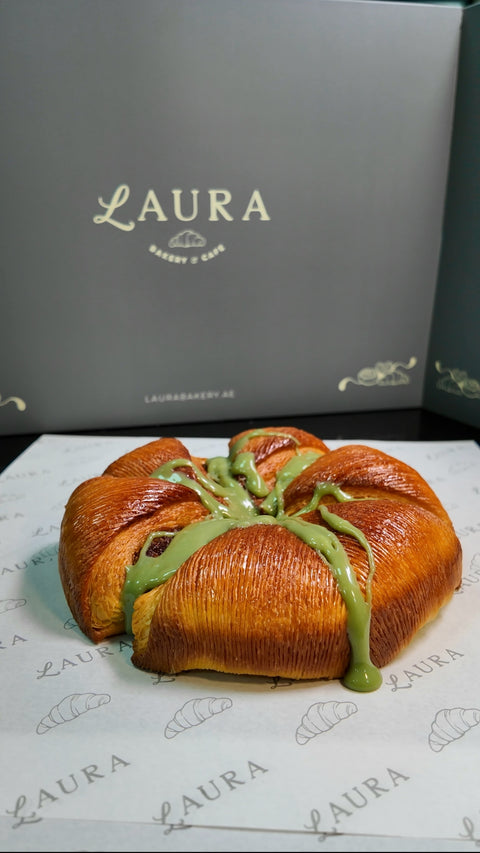 Pistachio Pain Swiss with Sauce